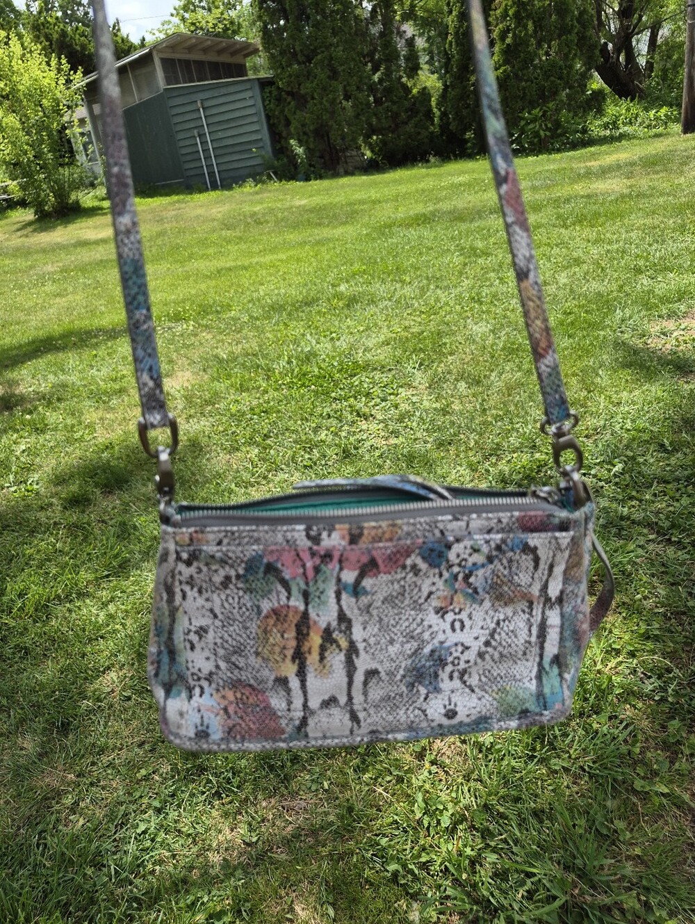 Hobo Snakeskin Shoulder Bag Wristlet